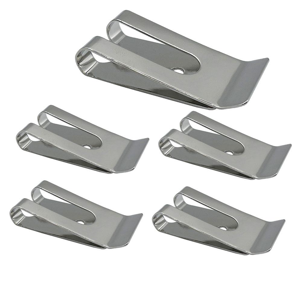 Metal Belt Clip Holster Sheath Belt Clip Double Holes Clasp Spring Buckle Hook for Belt Bag Leather DIY for Wallets Pouches