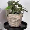 Wicker flowerpot cover 22x22 cm