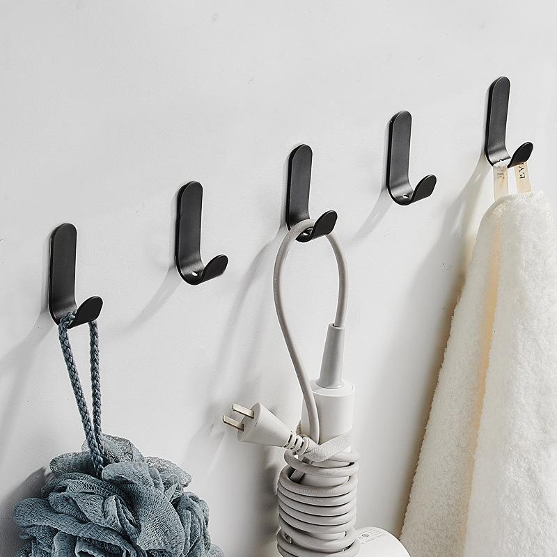 5 Sets Of Non-Punched Door Hooks, Wall Hanging Clothes Hooks, Suitable For Bathroom, Living Room, Kitchen, Storage Hooks