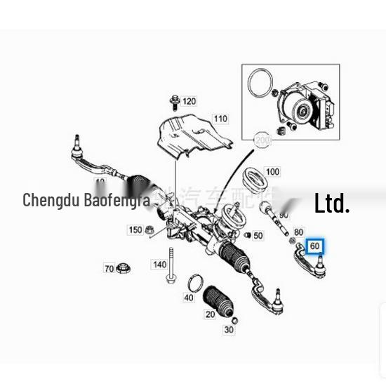 Compatible Outer Tie Rod Ball Joint for Mercedes-Benz W246 (A2463301700/A2463301800)