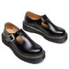 T-band Mary Jane Shoes, Genuine Leather, Low-top Small Leather Shoes, Women's Medium and Thick Soles, Fashion, Student Leisure