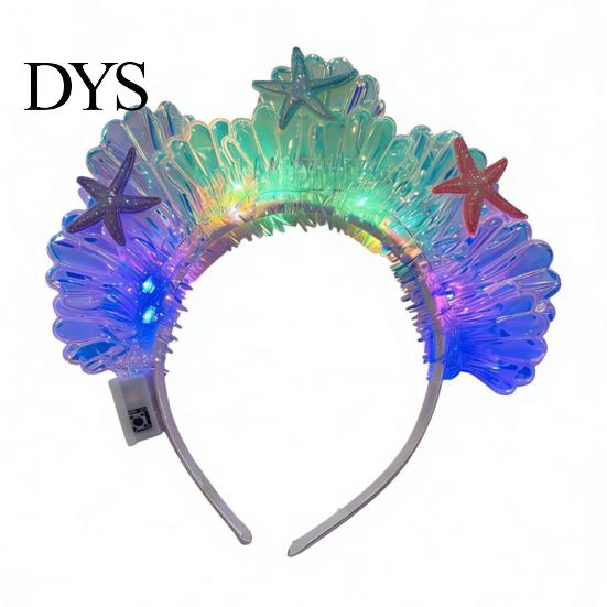 Festival Kopfschmuck 1/2 Stück LED Leuchtendes Stirnband Verstellbar Leicht Holografische Folie Leuchtendes Haar Accessoire Haarband Herren Damen Feiertag Tanzparty