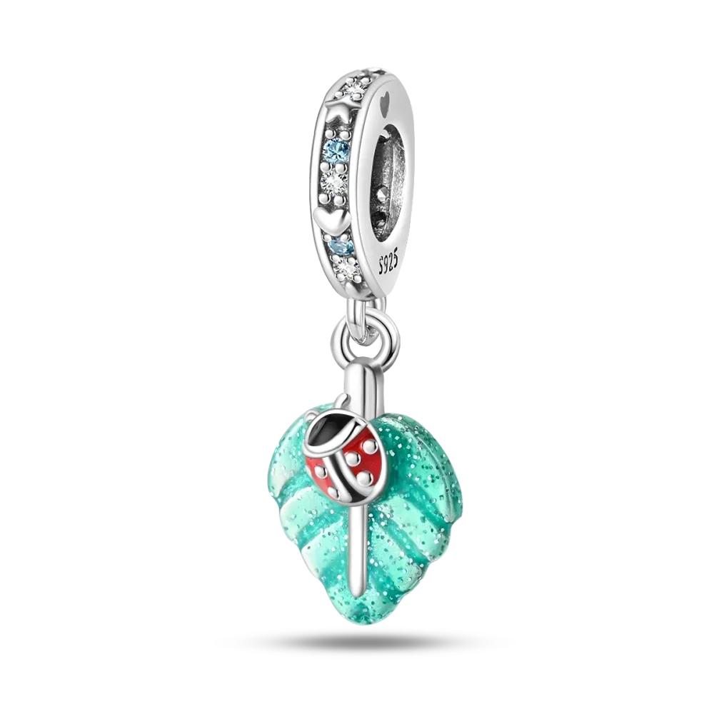 Serie Charmscoppergreen Ciondolo Foglia di Monstera Perline Originali per Braccialetti per Donne Creazione di Gioielli Regali