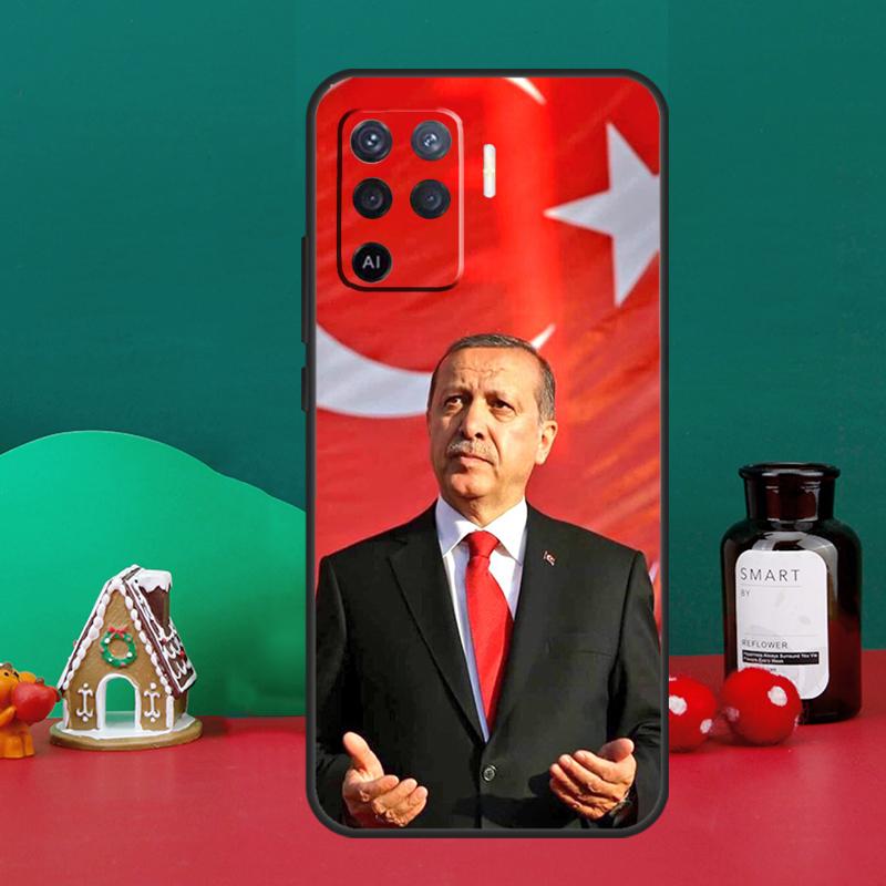 Cumhurbaşkanı Türkiye Recep Tayyip Erdoğan OPPO A54 A74 A94 A57S A53S A58 A78 A98 A16 A76 A96 A15 A17 A77 A5 A9 A52 A72 A79 kılıfı