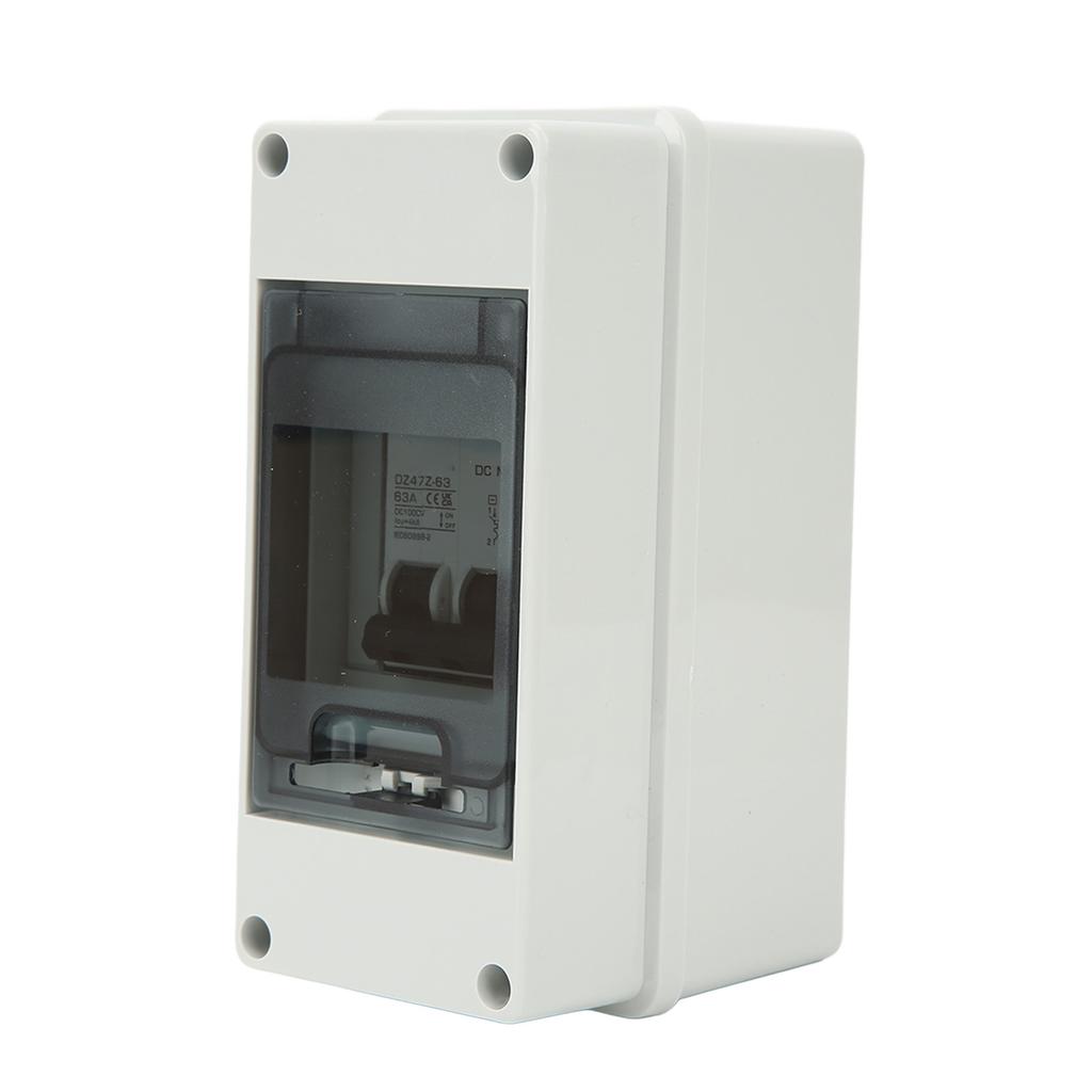 Circuit Breaker 2P 1000V DC 63A Isolation Switch with IP65 Waterproof Box for PV Solar System