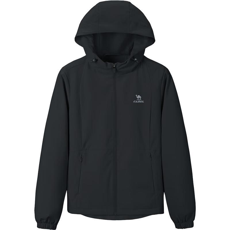 CAMEL Outdoor Water-Repellent Fleece-Lined Hooded Jacket