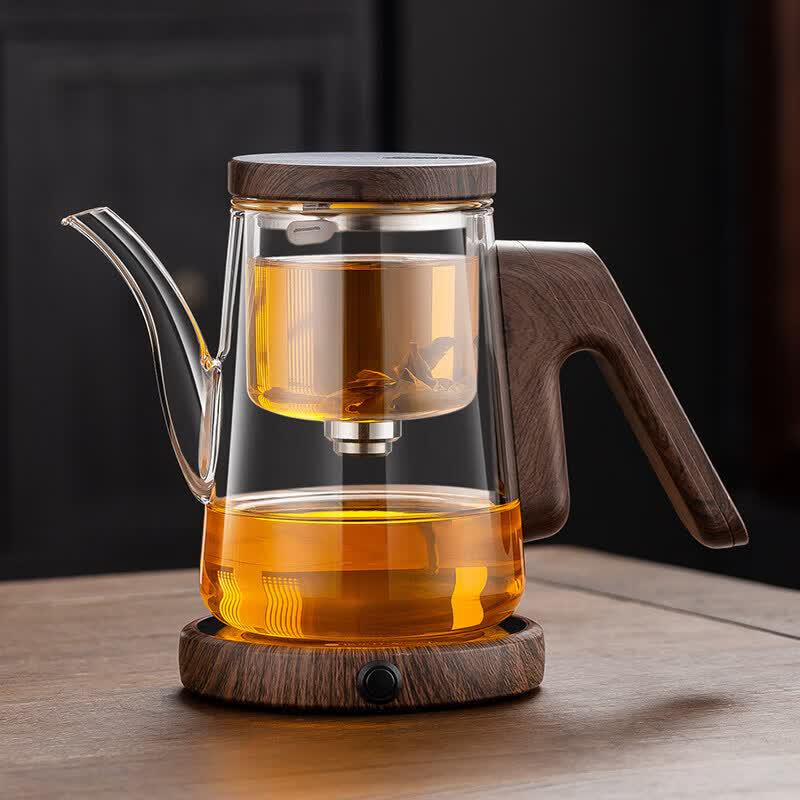 Magnetic Heat-Resistant Glass Tea Infuser Pot