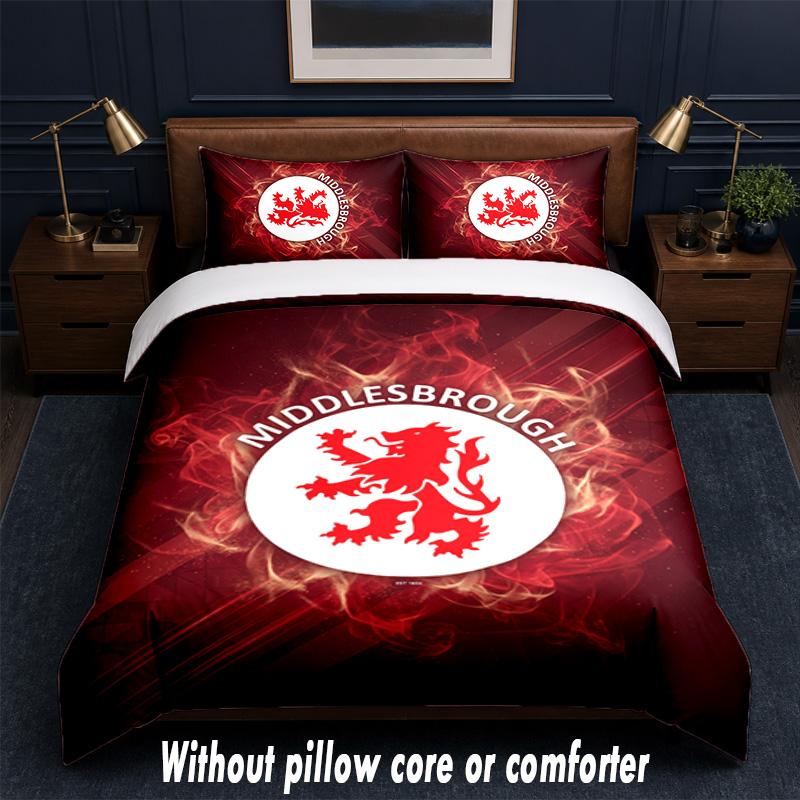 Set Biancheria da Letto Design Middlesbrough 1 Copripiumino + 2 Federe Morbido Traspirante Biancheria da Letto per la Casa