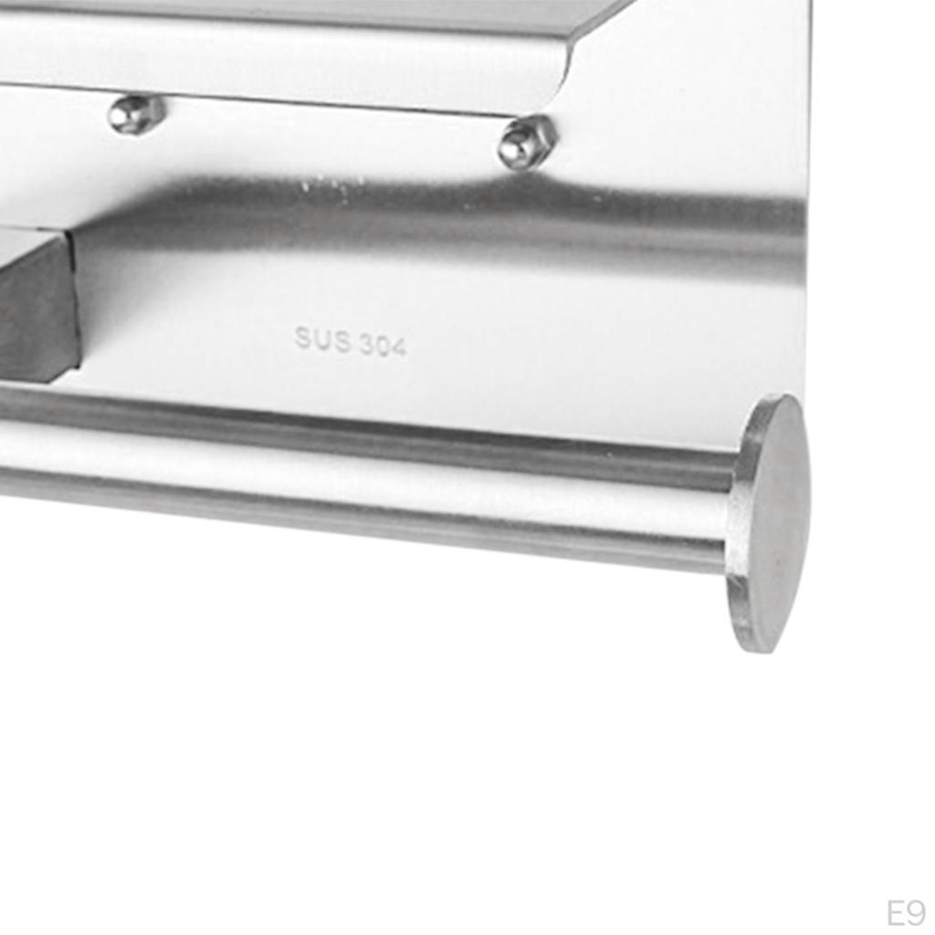 Layer Toilet Tissue Hanger Holding Board Roll Paper Stand Organizer, Dispenser, Brushed Finished