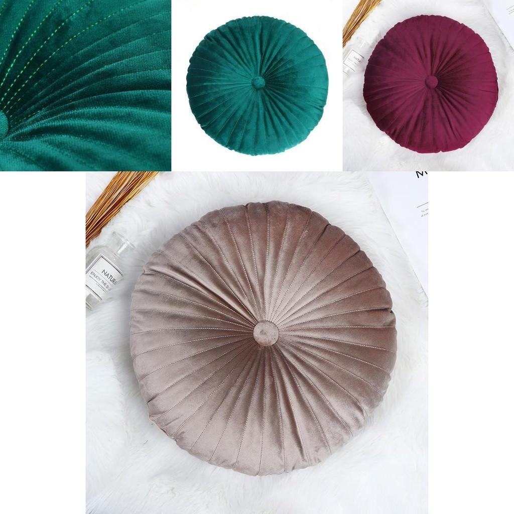 Cozy Round Pumpkin Back Seat Chair Cushion With Soft Velvet Touch And Durable Design