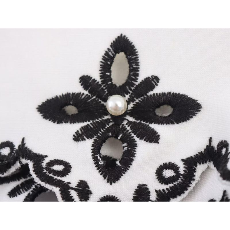 Kaslead New Women Clothes Western Style Fashion Simple Artificial Pearl Embroidery Dress 5584114