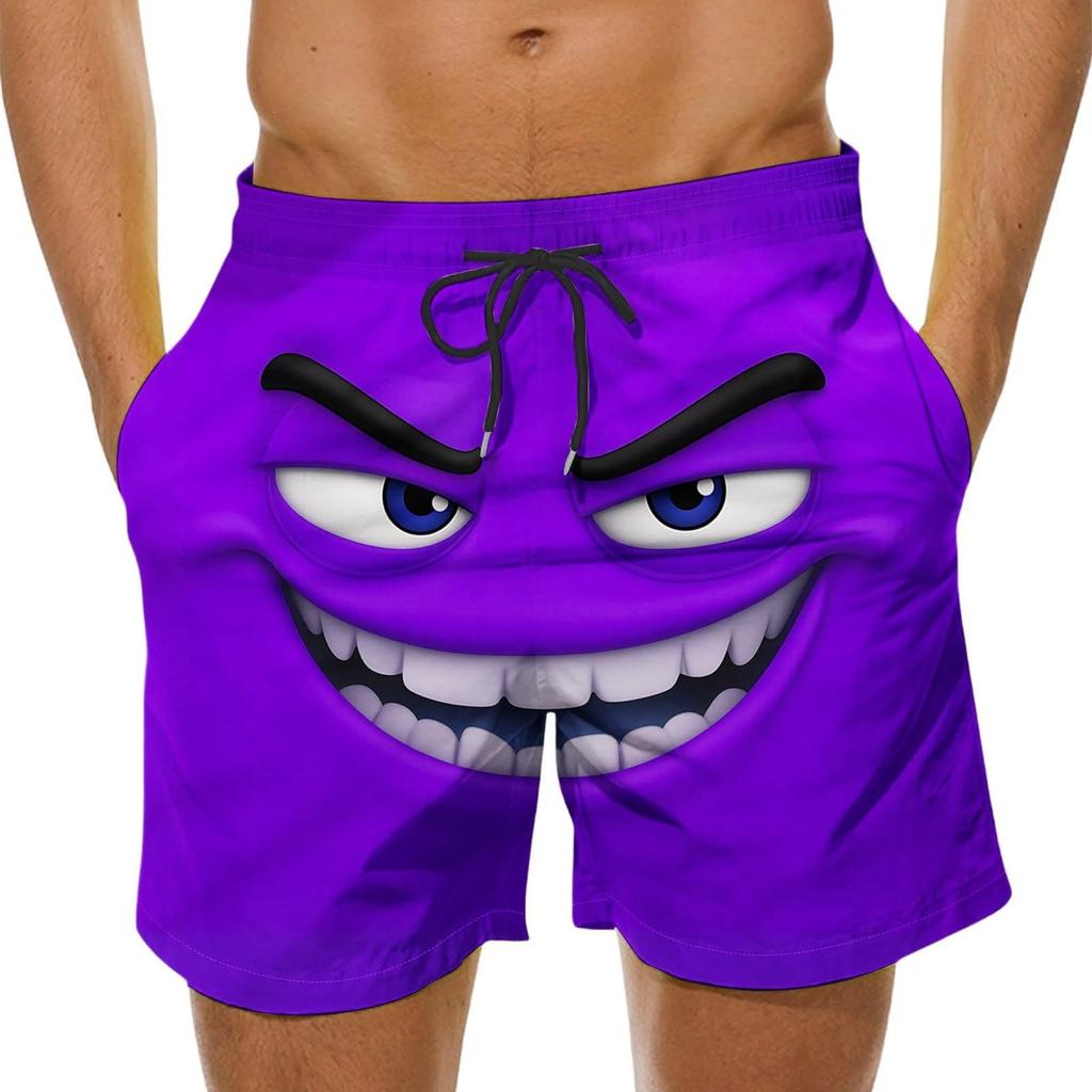 2026 New Men's Casual Vacation Beach Shorts with Various Abstract Pattern Designs