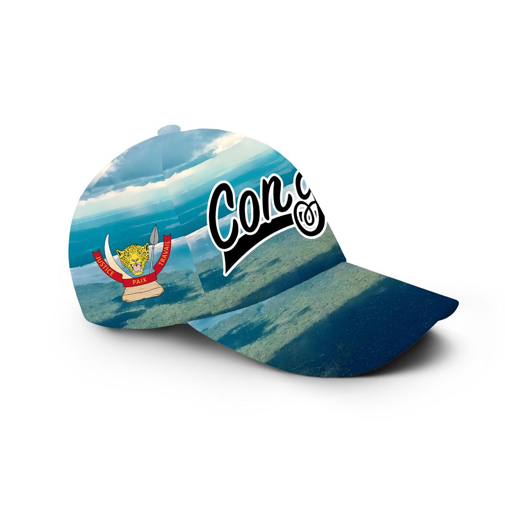 Zaire Maschio Fai da Te Personalizzato Nome Numero Zar Cappello Casual Bandiera Nazionale Za Paese del Congo Repubblica Francese Stampa Testo Foto Cappellino da Baseball