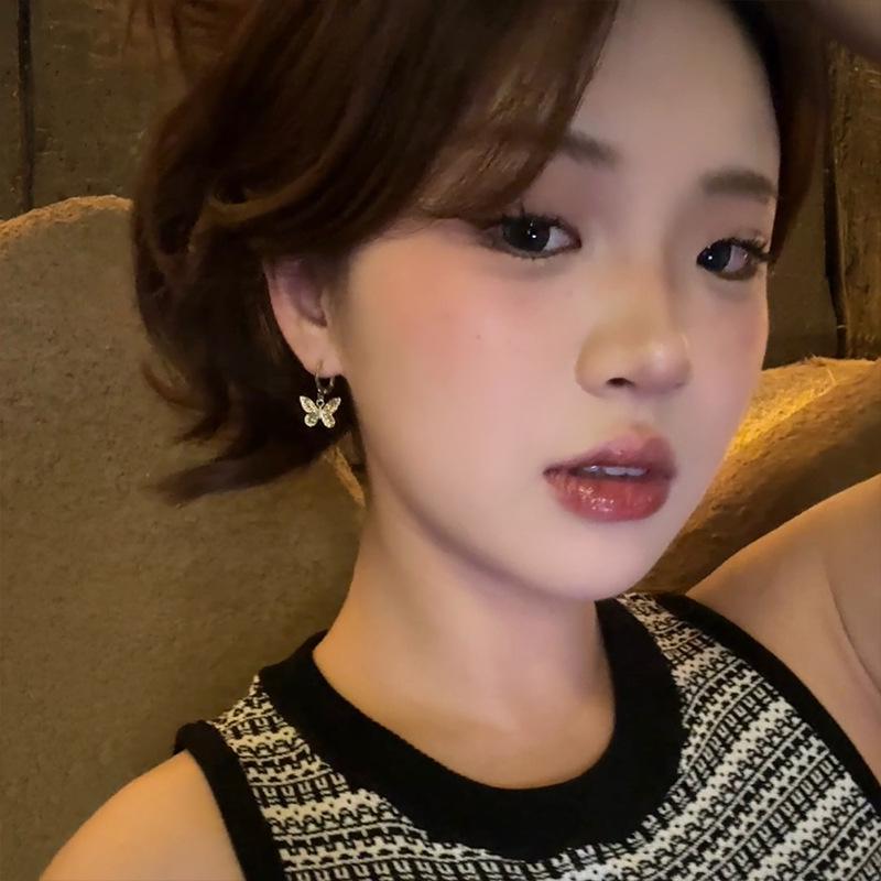 2024 Silver Retro Chinese Style Butterfly Earrings for Women