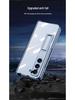 Samsung Z Fold5 Electroplated Transparent Case with Hinge Protection and Foldable Screen Bracket