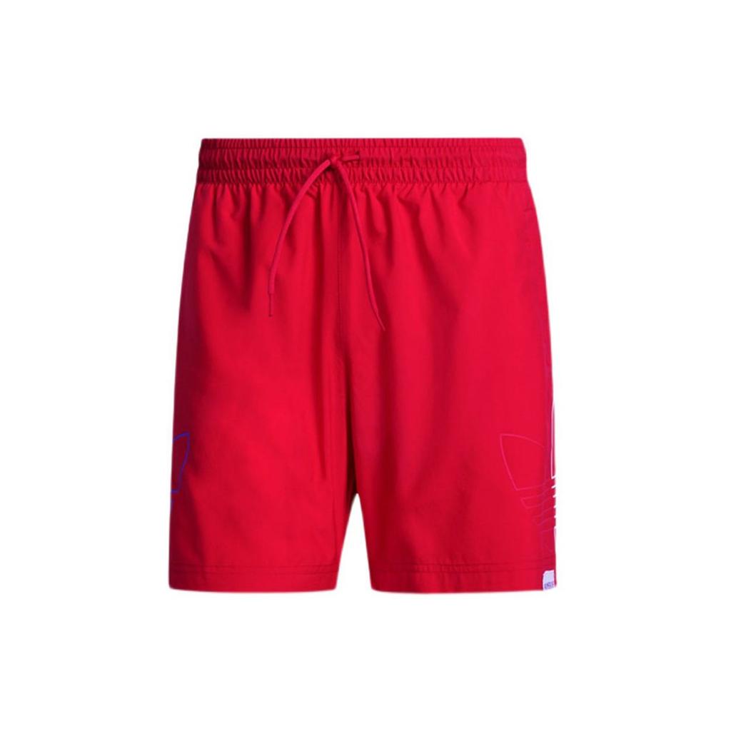 Adidas Originals Trefoil Fto Swims Casual Letter Shorts Men Shorts Red GN3549