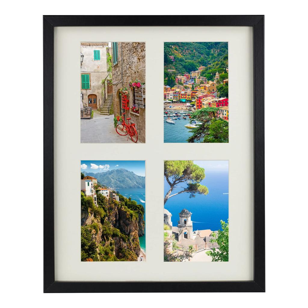 Wall Photo Frame Multi-Frame Gallery Collage 28X35 Cm. On 4 Photos 10X15 Cm. Black Bd Art