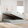 Storage Bed with Mattress Light Grey 160 x 200 cm Velvet