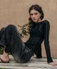 HARDCORE HAPPINESS Eyelet Boat Neck Long Sleeve T-Shirt_Black