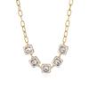 European and American retro white enamel square zircon necklace stainless steel back-shaped thick chain women's collarbone chain heavy industry model