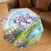 1PC Unicorn Fantasy Umbrella-8-Rib Reinforced Portable Folding Travel Suitable for All Seasons Outdoor Daily Use  -J0363