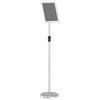 Exhibition Stand Silver 25 X 25 X 125 Cm Aluminum