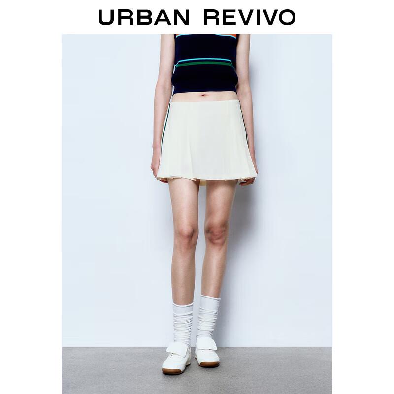 UR 2025 Women s Simple Academy Style Pleated Mini Skirt M