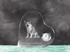 Norwegian Lundehund, Norsk Lundehund – Crystal clock with a dog picture, heart-shaped shelf clock | Art-Dog