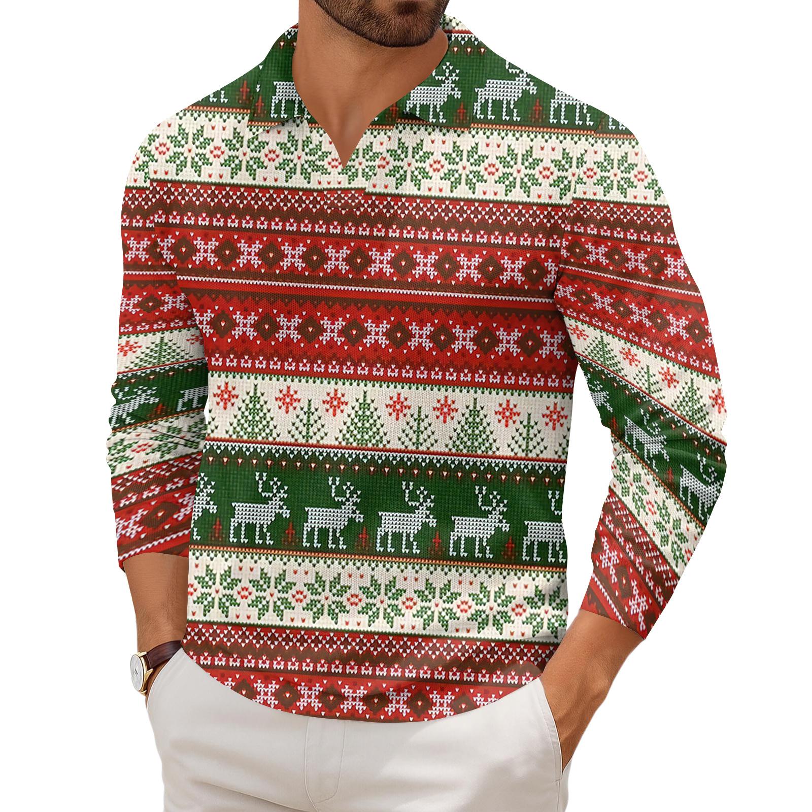 

Men s Casual Collared Long-Sleeve Knit Base Layer Top XL