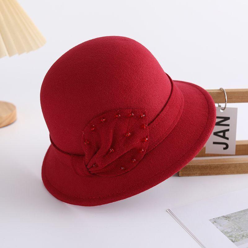 Autumn and Winter Fashion Hat Women's Woolen Top Hat Women's Bucket Hat Basin Hat Trendy British