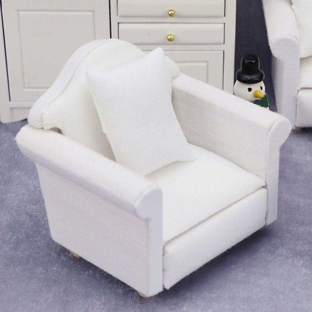 Pretend Play 1:6/1:12 Dollhouse Furniture Doll House Accessories Simulation Plaid Pillow Gifts