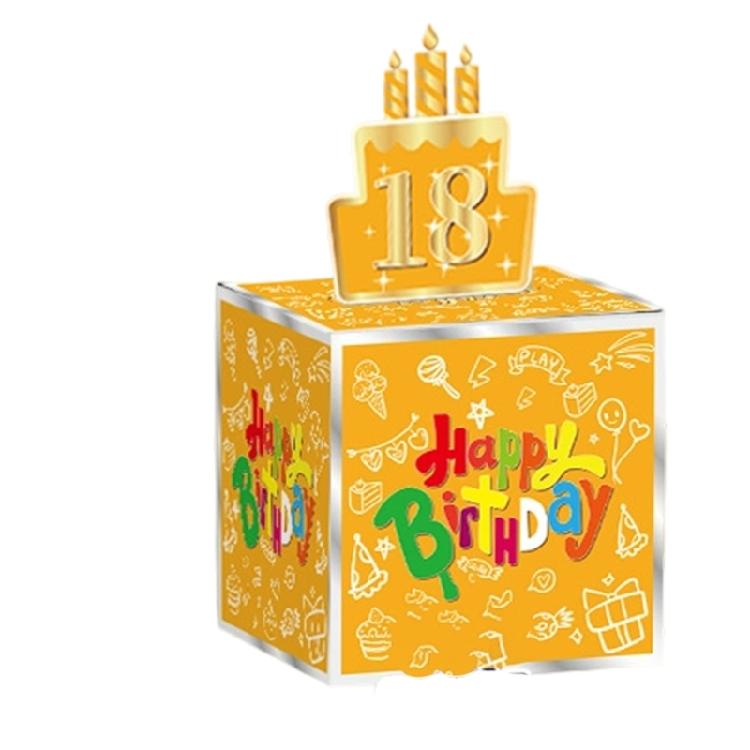 Bezpieczne Papierowe Pudełka Niespodzianki Urodzinowe Wyciskany Uchwyt na Pieniądze Personalizowane Dekoracje Wiek Akcesoria Imprezowe
