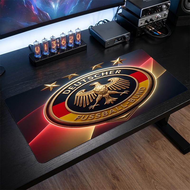 Germany Football Crest Mouse Pad, Extended Non Slip Rubber Desk Mat for Gaming Office Laptop Fan Gift