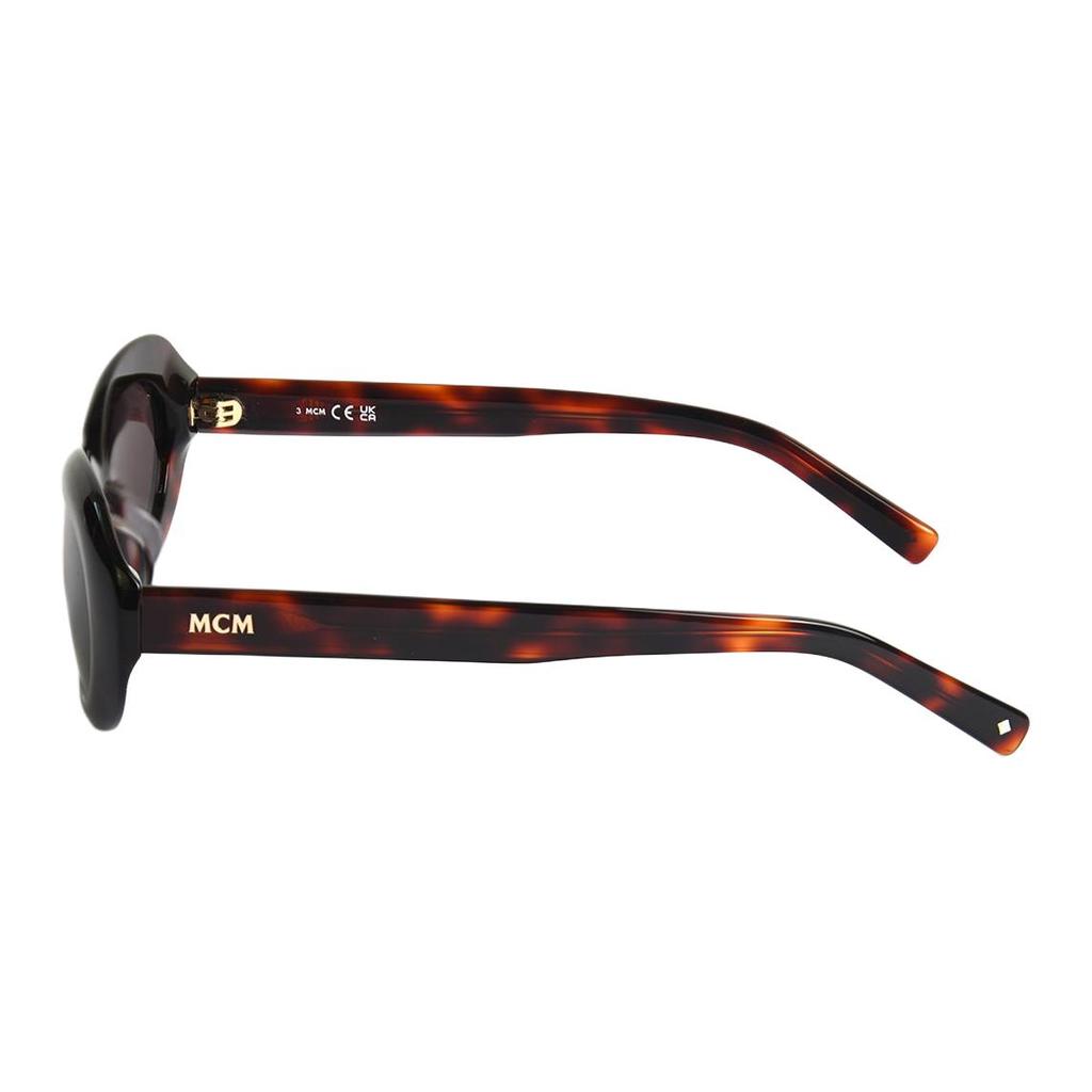 MCM Mirror Leg Side Engraved Logo Irregular Shape Sunglasses Unisex sunglasses Black White Tortoise MCM0037-D