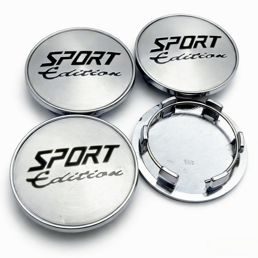 4pcs Sport Edition Logo Badge Emblem Car Wheel Center Caps 69MM Clips 56MM Wheels Hub Cap Rim Hubcaps Dust Cover Car Accessories