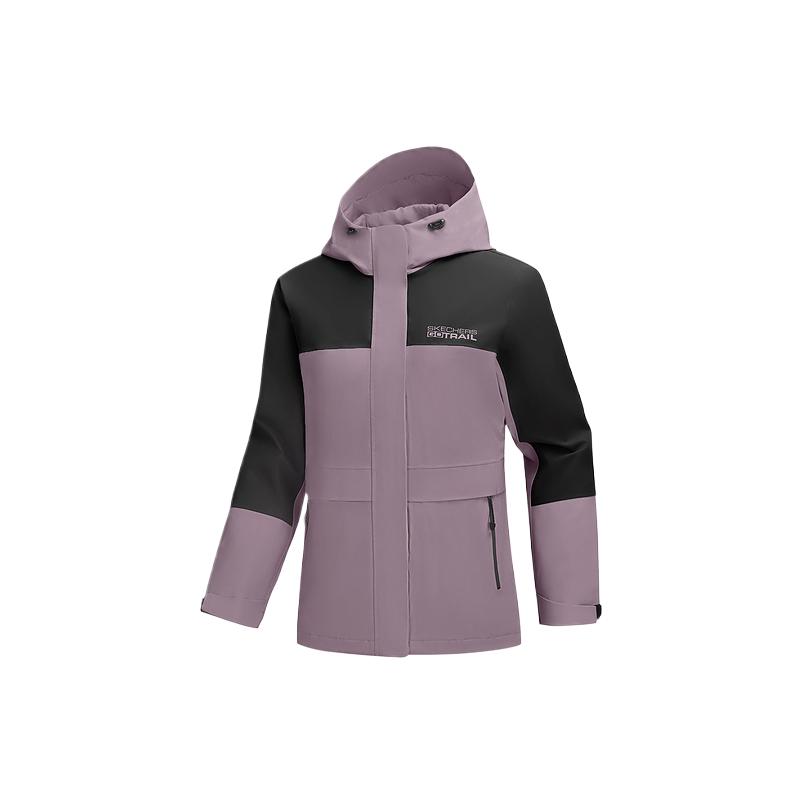 Skechers Waterproof Breathable Hooded Zip-Up Long Sleeve Jacket Women jackets P425W183-03U6 S