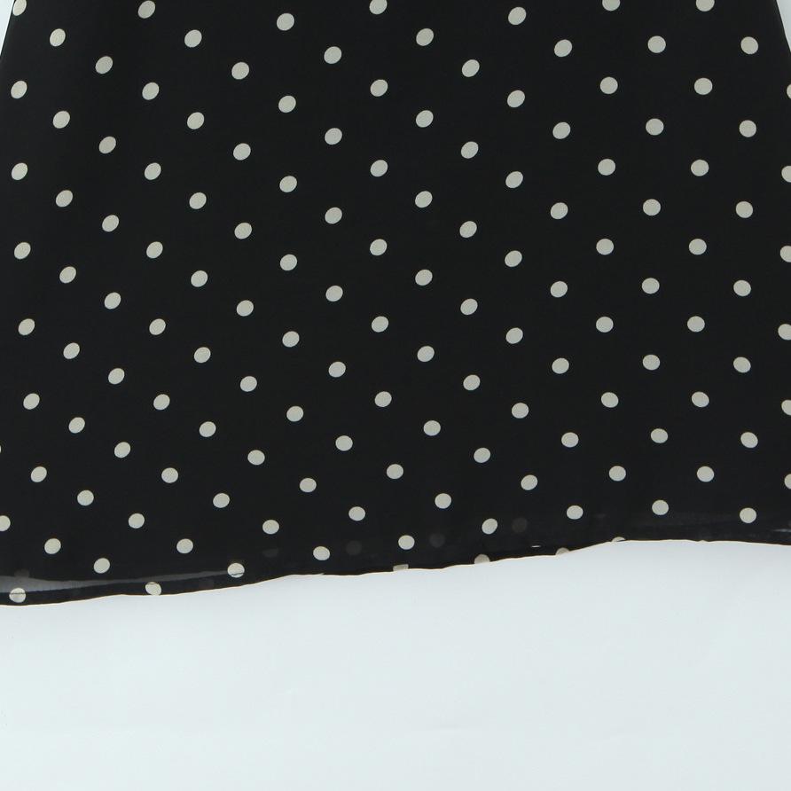 2026 Chic Polka Dot Ruffle Chiffon V-Neck Mini Dress