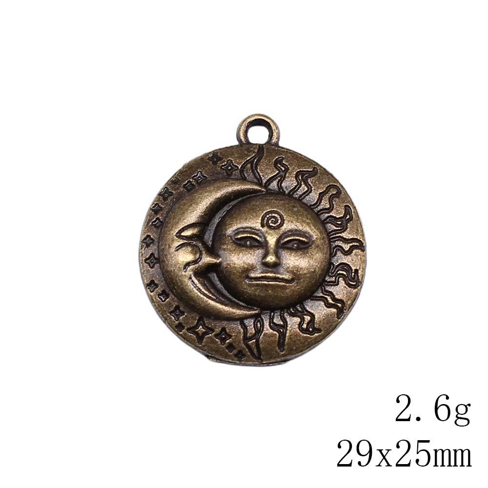 Sun Charm Moon Star Pendant Alloy Charms For Celestial Space Theme DIY Bracelet Necklace Jewelry Making Supplies For