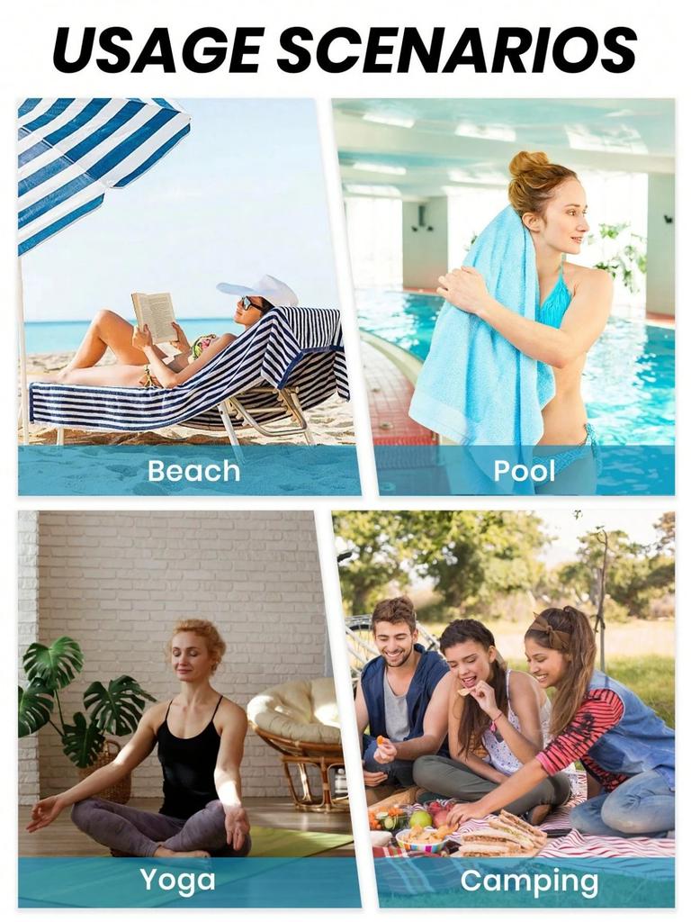 1pc Sea Turtle Beach Towel,Absorbent Towel,Lightweight And Portable,Wind And Sun Protection,Sand-Proof For Summer Travel