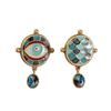 Vintage Sparkling Enamel Eye Earrings Personalized Versatile Scales