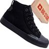 Zapatillas de caña alta para mujer Big Star LL274444 con cordones negros