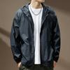 Herren Sommer Leichte UV-Schutz Kapuzen Outdoor Arbeitsjacke