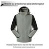 Men's Thickened Windbreaker with Detachable Fleece Lining - Autumn/Winter Couple Style Print