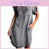 Denim Dress With Splice Detail For Summer Casual Wear