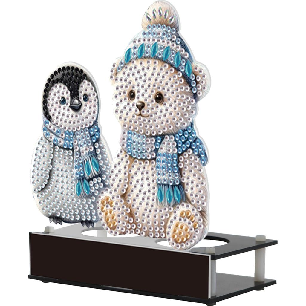 Desktop Diamond Art Candle Holder Ornaments Diamond Painting Desktop Tea Light Candle Holder for Home Decor Unique Artistic Gift