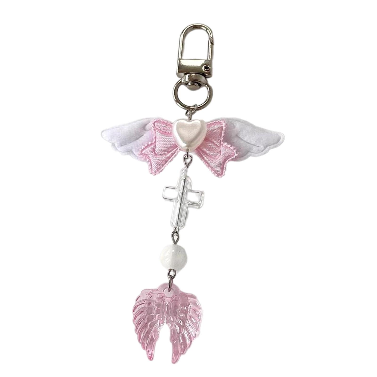 

Милый брелок-подвеска с бантиком и бусиной в форме сердца, милые ремешки для телефона, украшения, брелок-шарм для кошелька, сумки, рюкзака 2