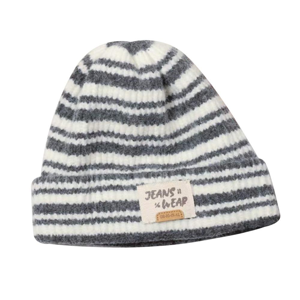

Striped Winter Hat Ear Protection Beanie Hats Fashion Knitted Cap Outdoor