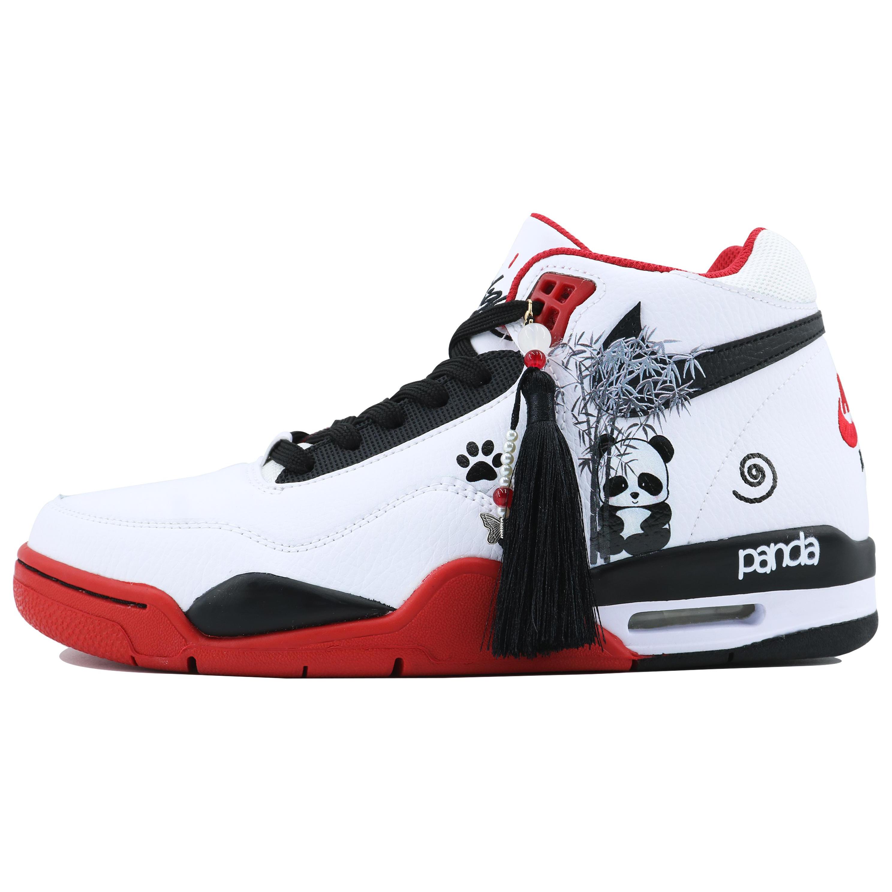 Nike Flight Legacy High top Vintage Basketball Shoes Unisex Red White Black BQ4212-100(Team168-) 41