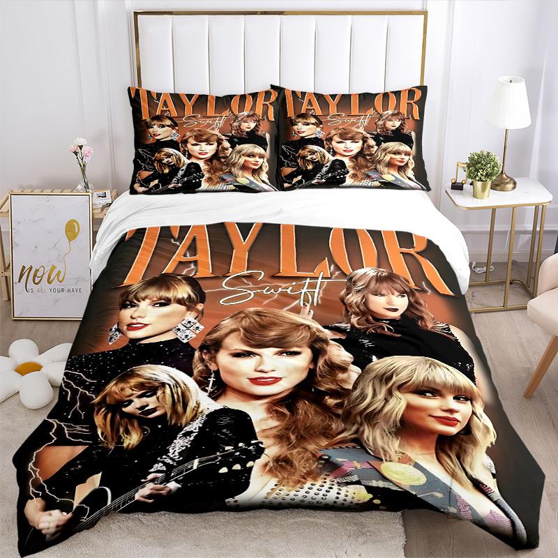 3dílná sada povlečení Taylor Swift: Ideální do ložnice nebo pokoje pro hosty. Měkké a pohodlné bez vnitřního jádra yy251010150