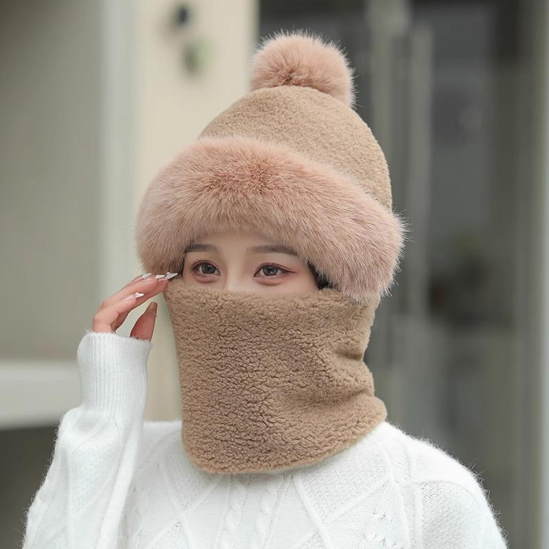Winter Hat for Women Riding Windproof Head Hat for Head Hat Warm Hat Scarf Hood with Integrated Hood Cold Protection Ear Protection Hat Thick